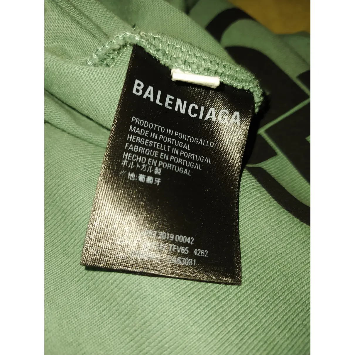 Green Cotton T-shirt Balenciaga