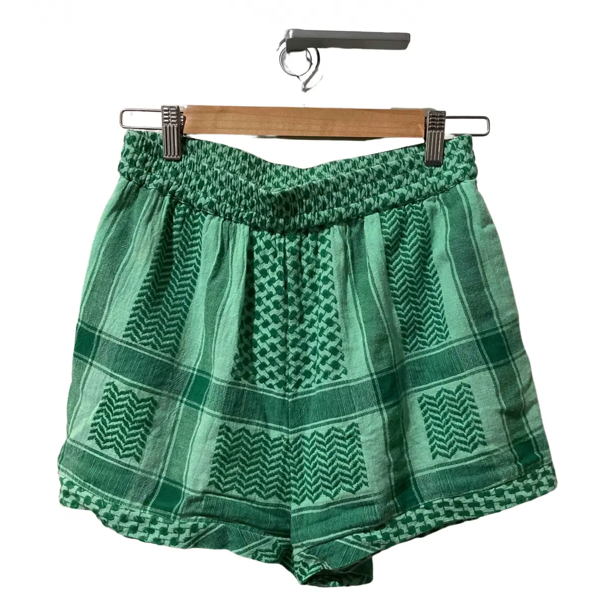 Green Cotton Shorts Cecilie Copenhagen