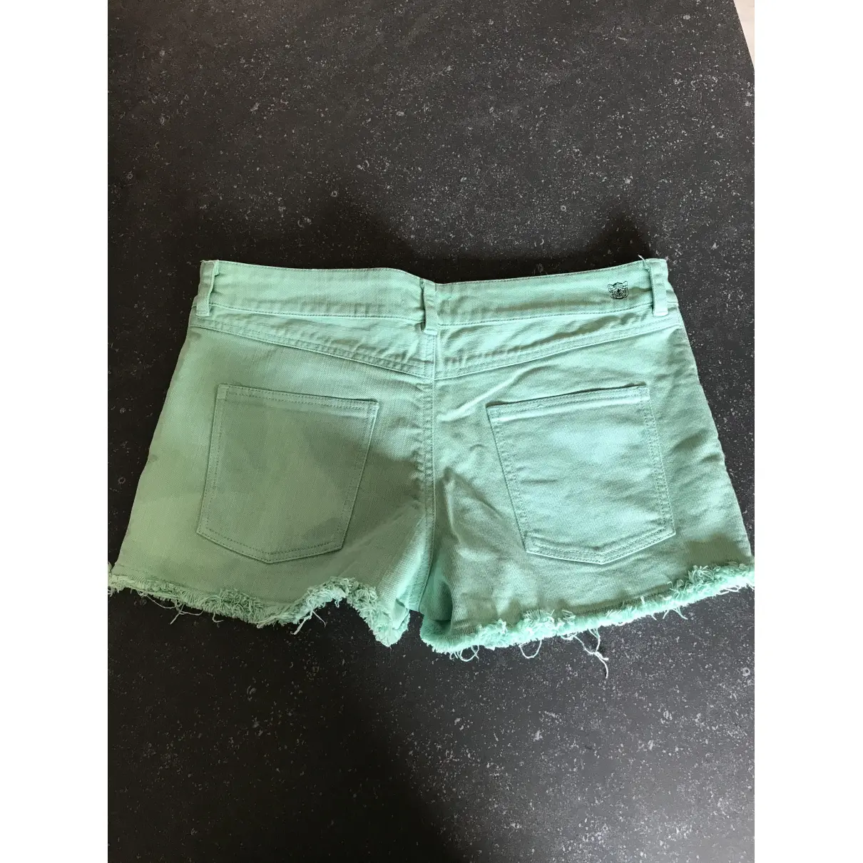 Buy Masscob Green Cotton - elasthane Shorts online