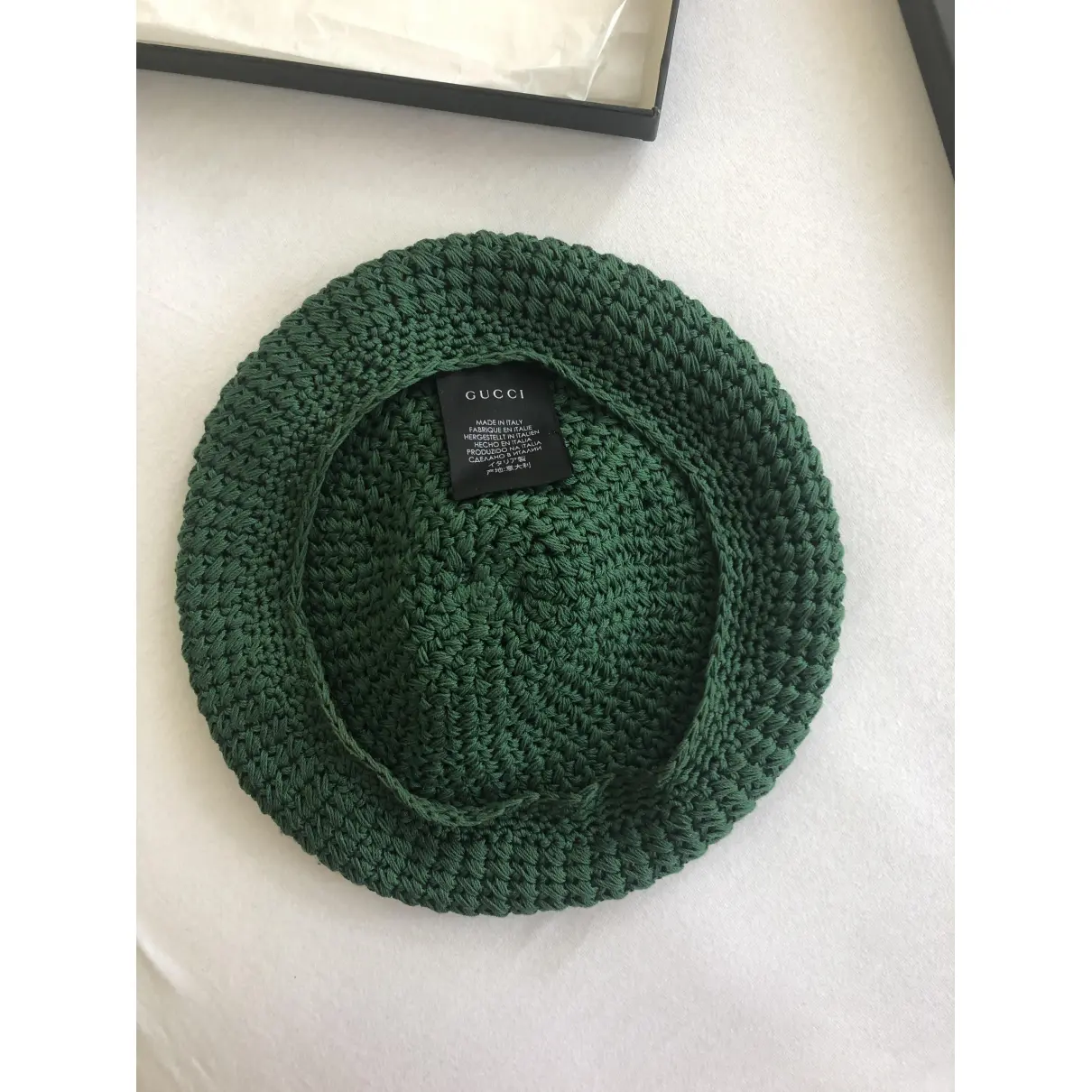 Buy Gucci Green Cotton Hat online