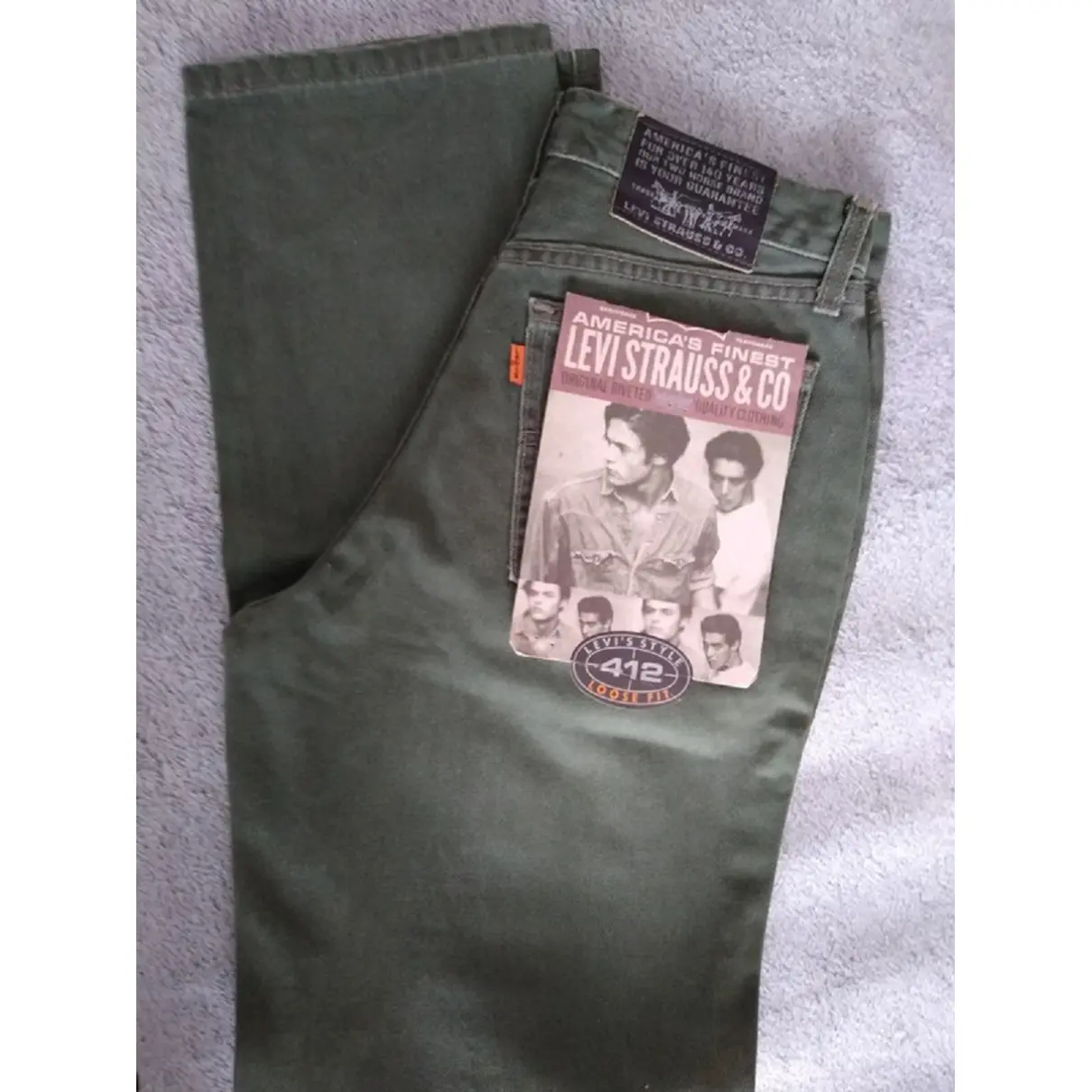 Buy Levi's Vintage Clothing Green Cotton Jeans online - Vintage