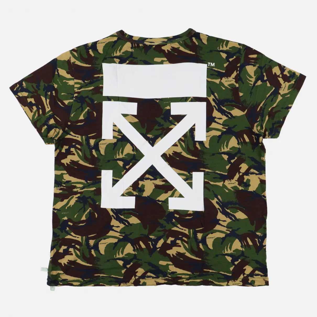 Buy Off-White Green Cotton T-shirt online
