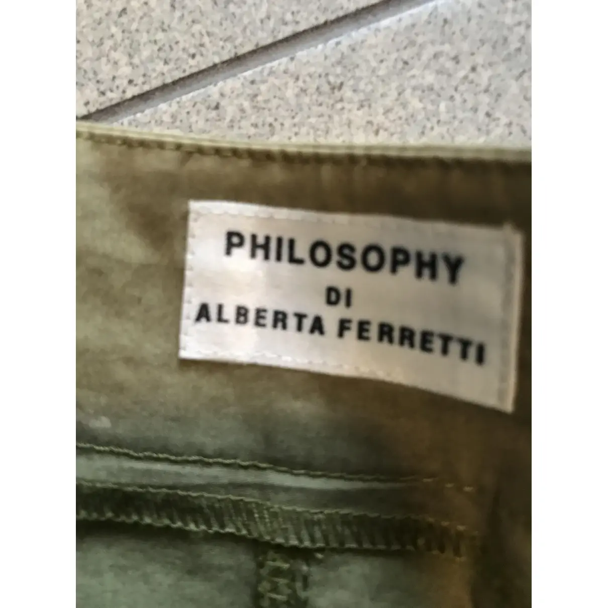 Buy Philosophy Di Alberta Ferretti Green Cotton Shorts online
