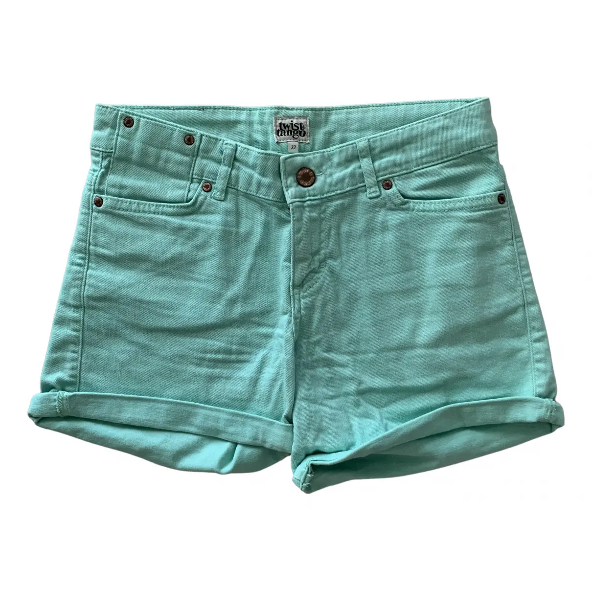 Green Cotton Shorts Twist & Tango