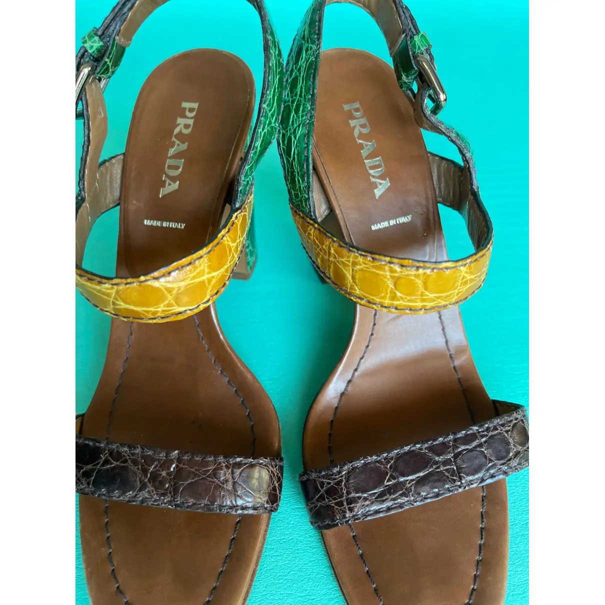 Crocodile sandals Prada - Vintage