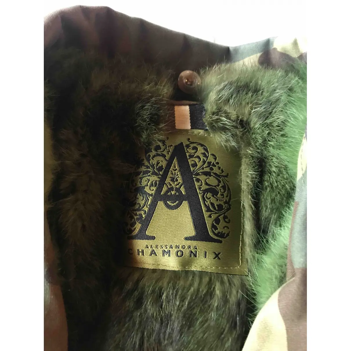 Buy Alessandra Chamonix Green Fur Jacket online