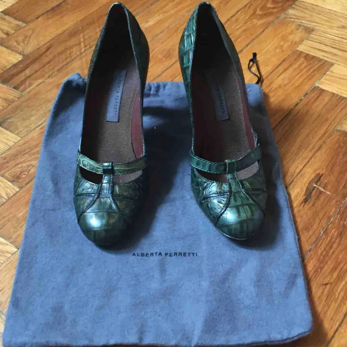 Buy Alberta Ferretti Leather heels online