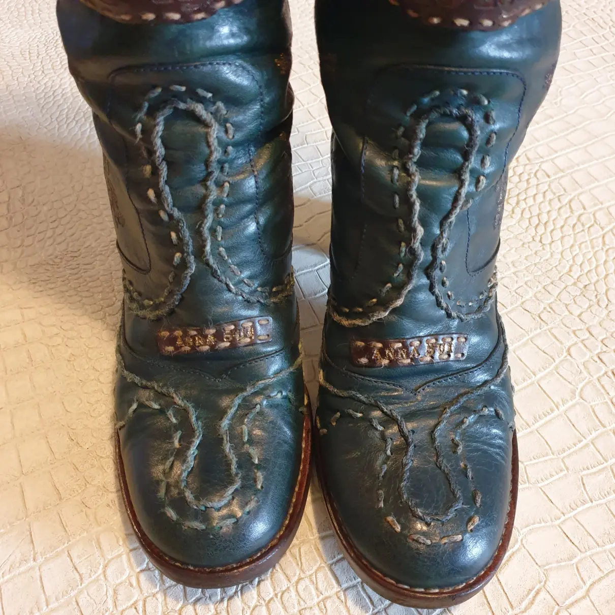 Leather boots Anna Sui