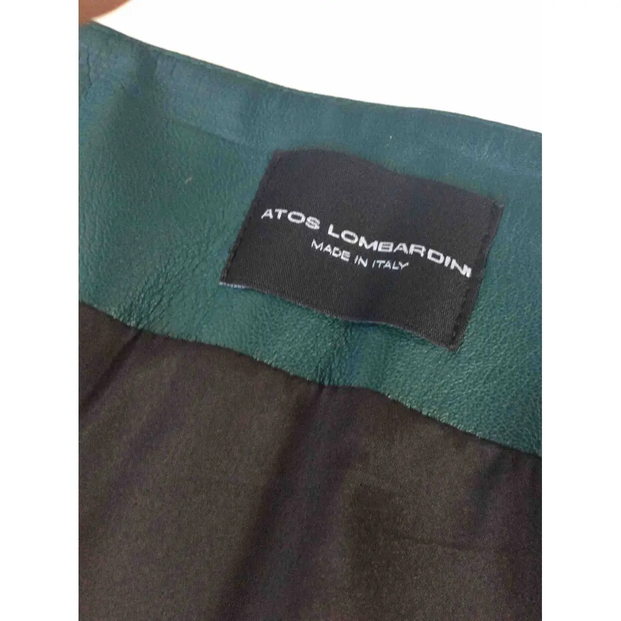 Buy ATOS LOMBARDINI Leather mid-length skirt online