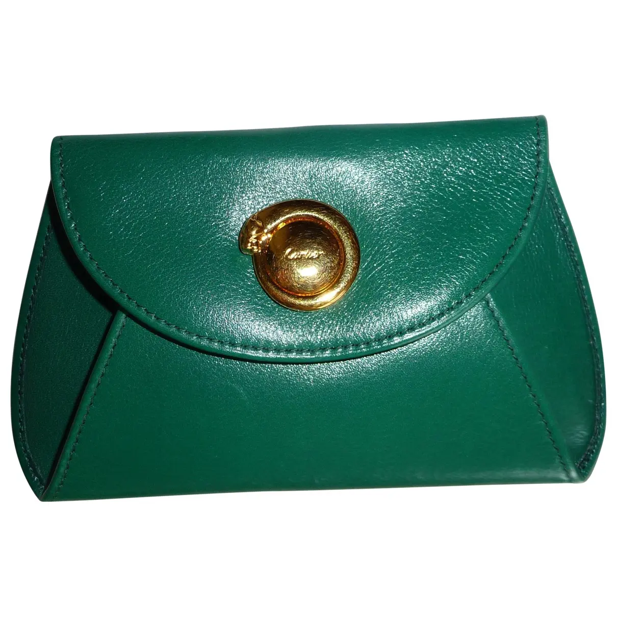 Green Leather Purse Cartier