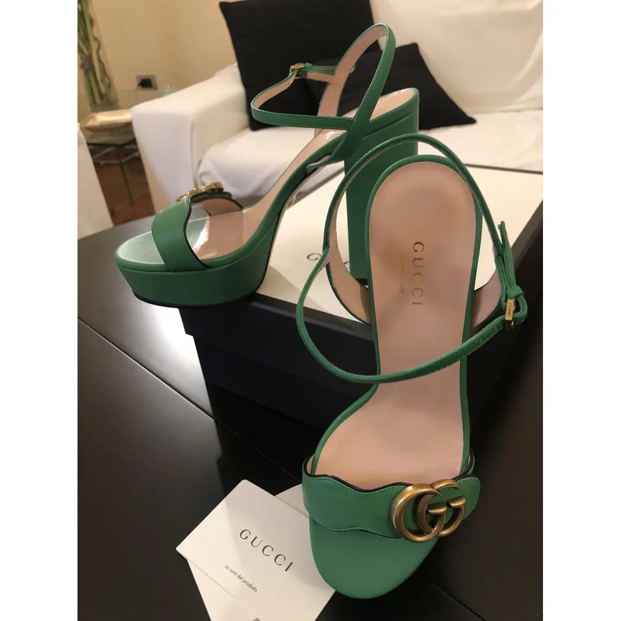 Buy Gucci Double G leather sandals online