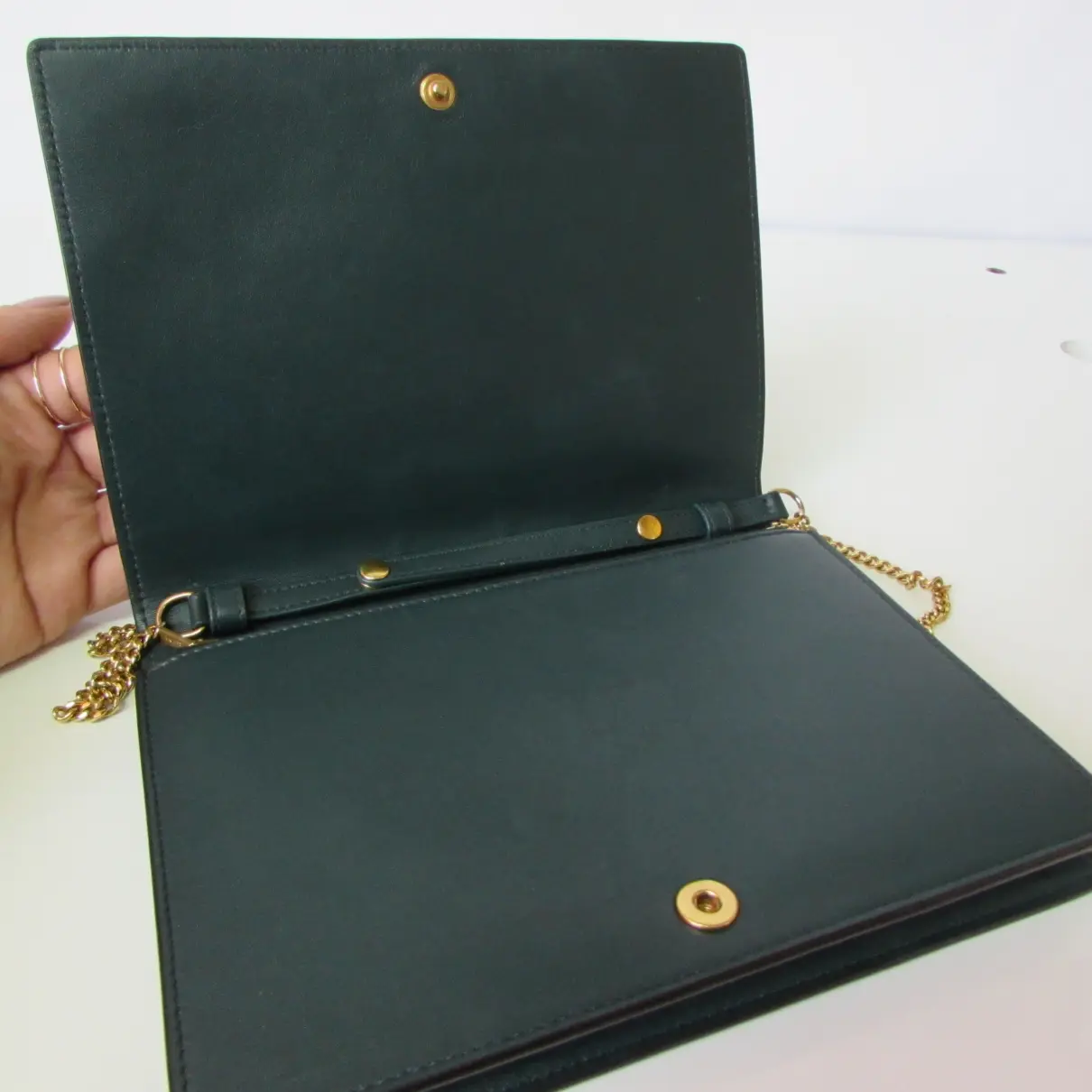 Frame leather clutch bag Celine - Vintage
