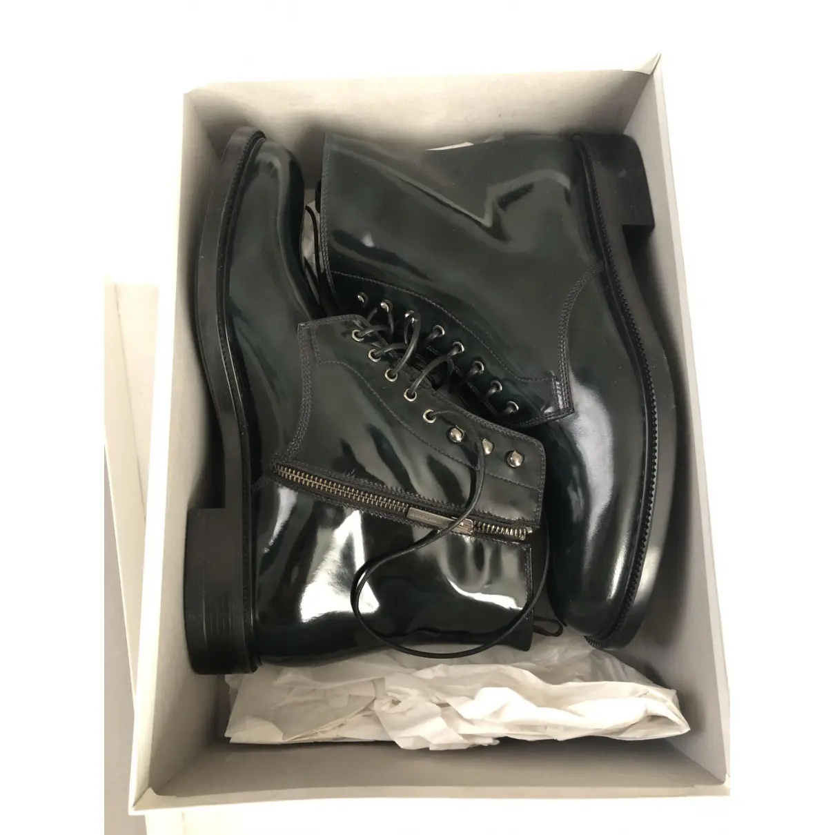 Leather boots Giorgio Armani