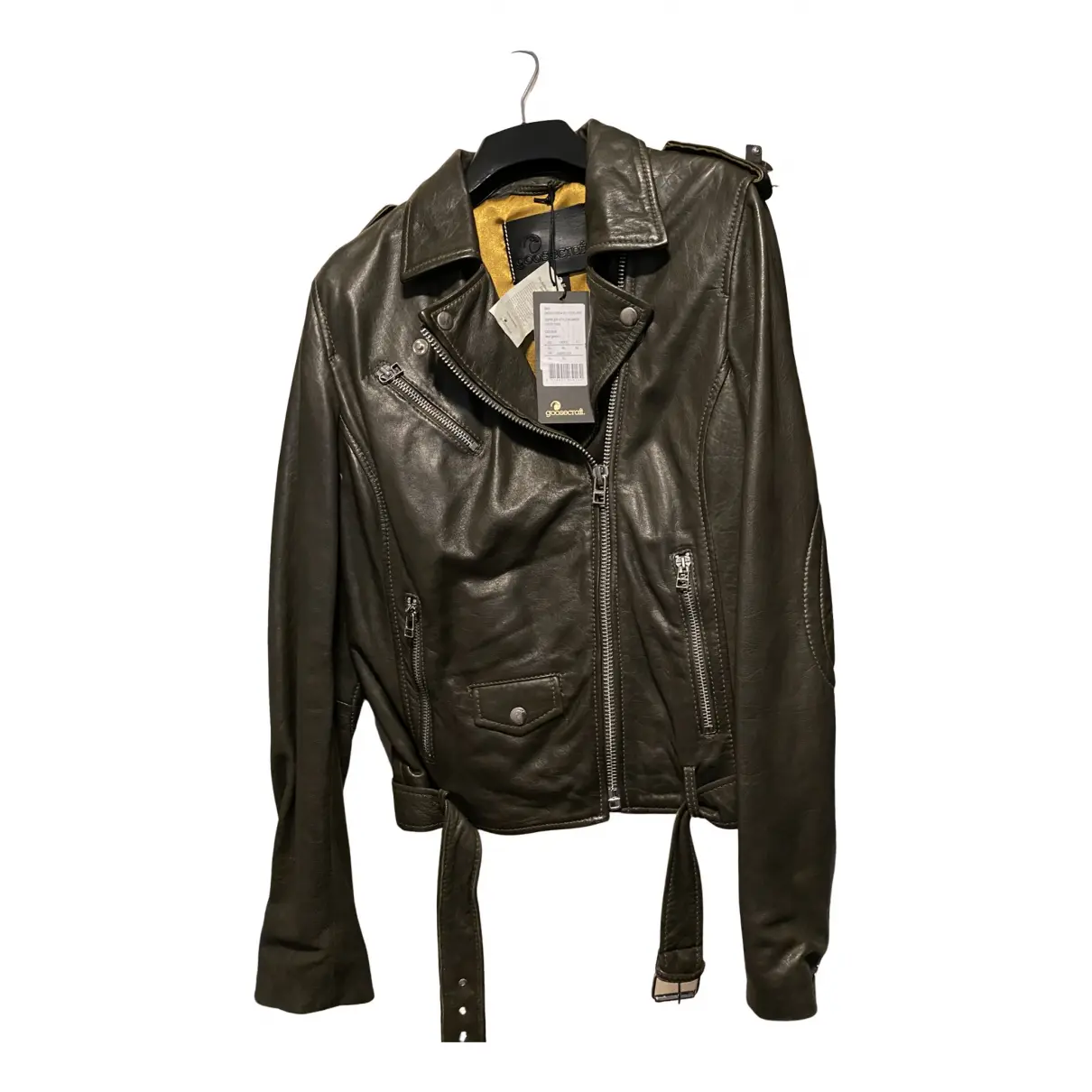 Leather biker jacket Goosecraft