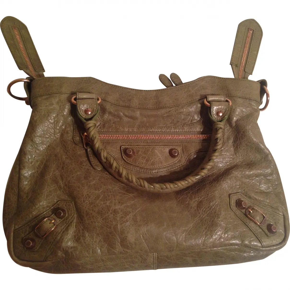 Green Leather Handbag Balenciaga