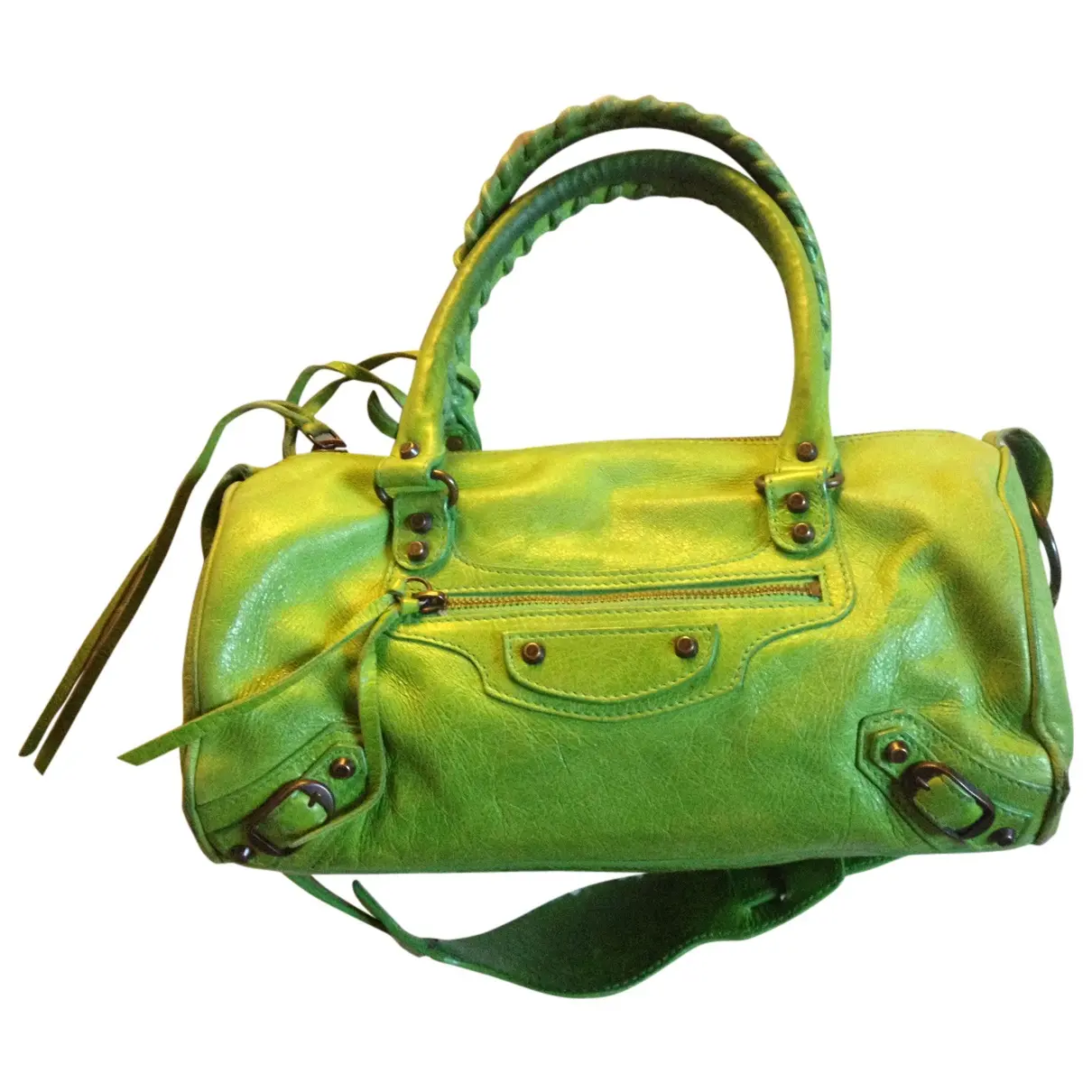 Green Leather Handbag Balenciaga