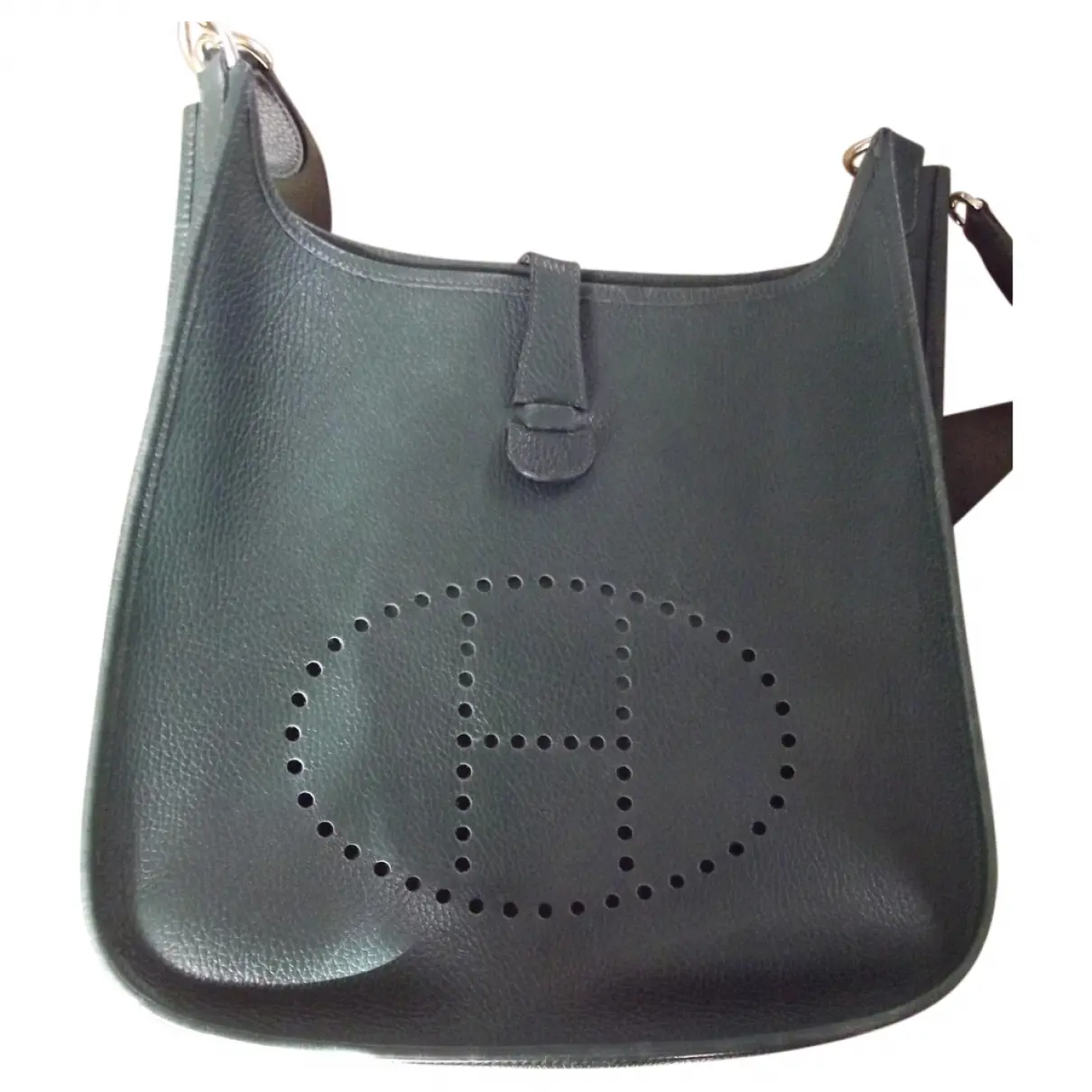 Green Leather Handbag Evelyne Hermès