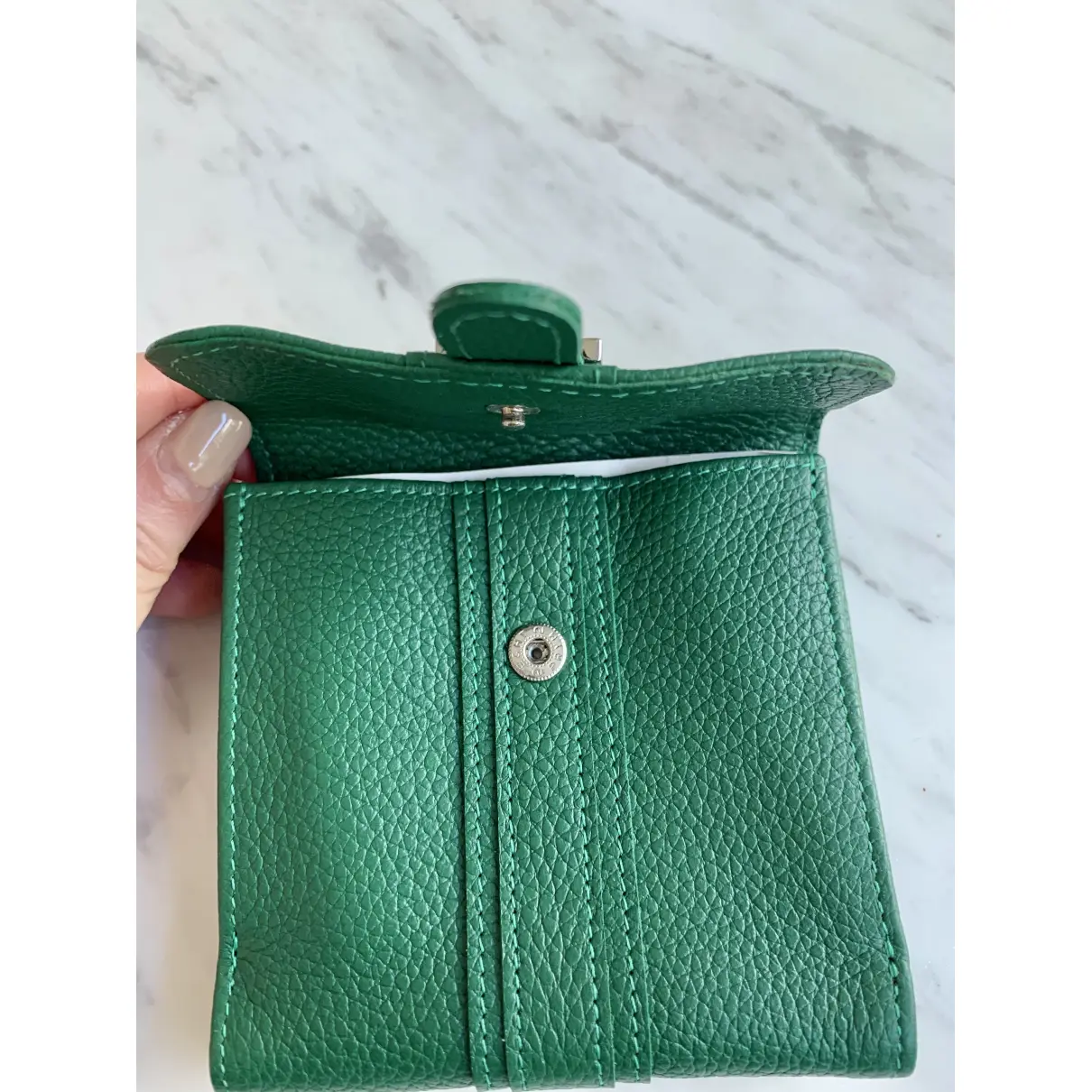 Leather wallet Longchamp