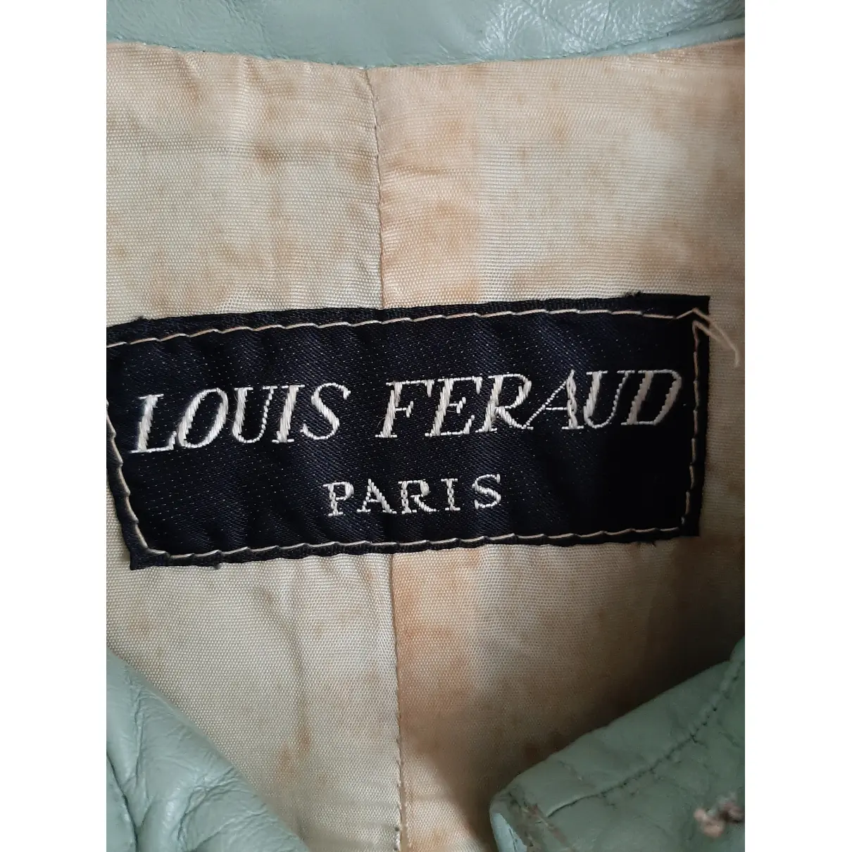 Leather trench coat Louis Feraud - Vintage