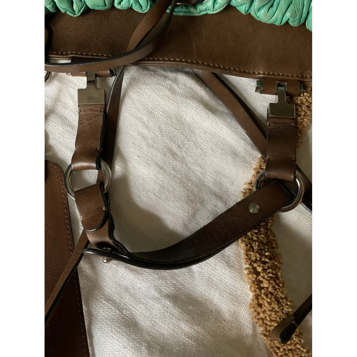 Marni Green Leather Handbag for sale
