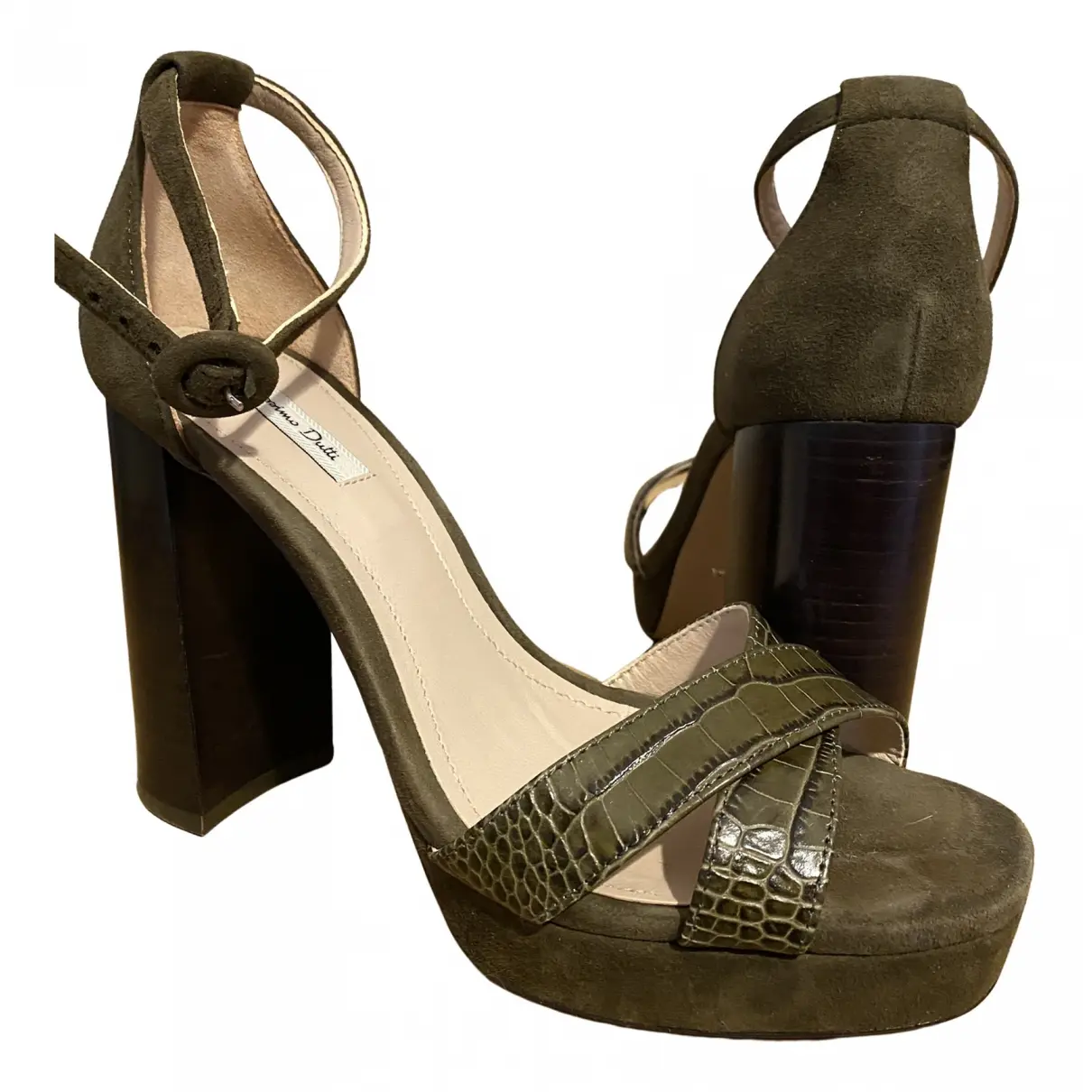 Leather sandals Massimo Dutti