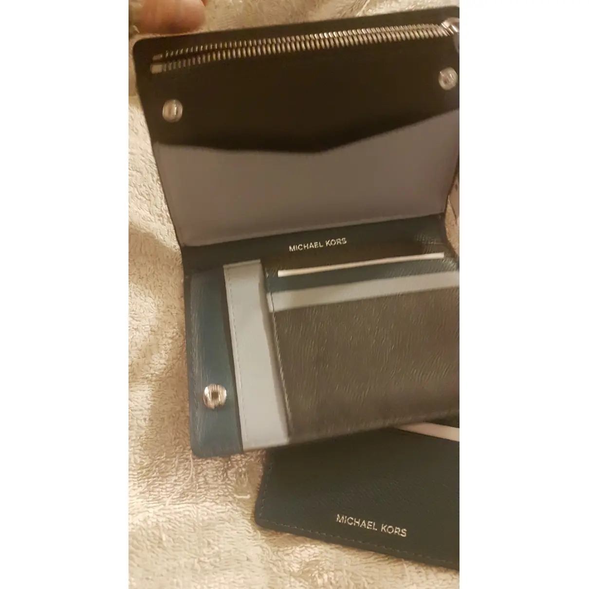 Leather card wallet Michael Kors