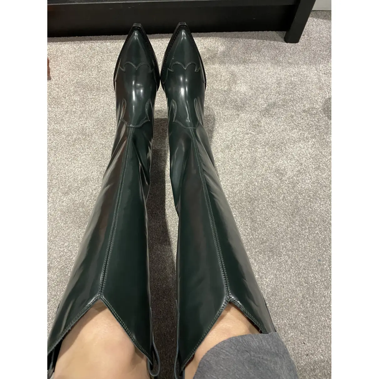Leather cowboy boots MM6