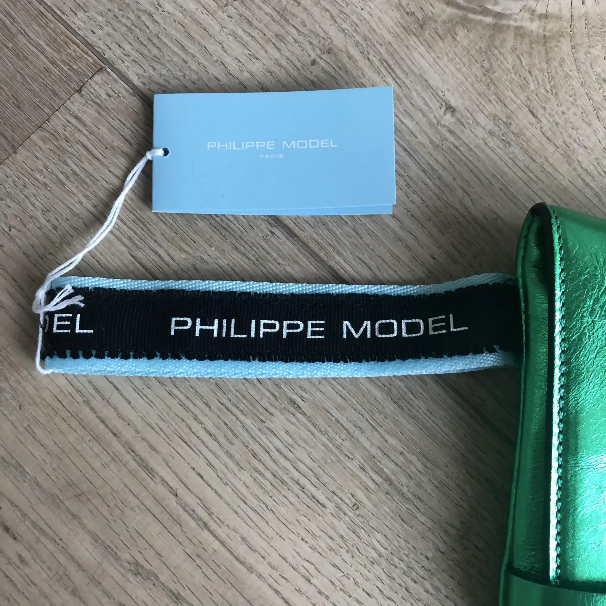 Leather clutch bag Philippe Model