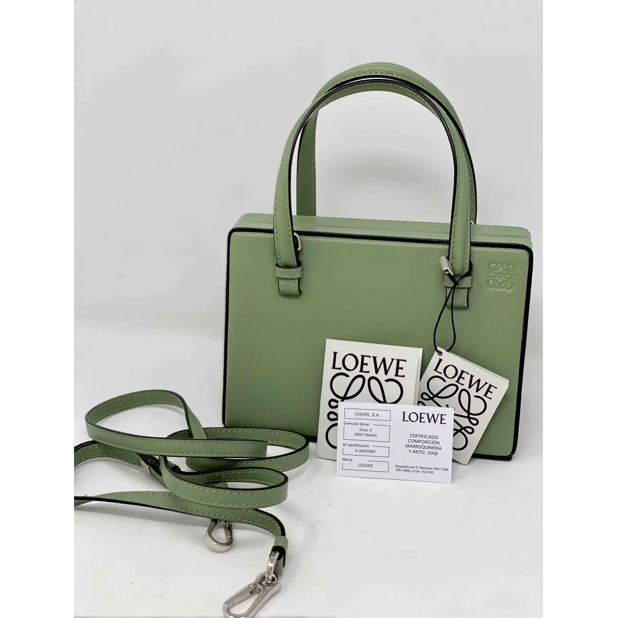 Postal leather handbag Loewe
