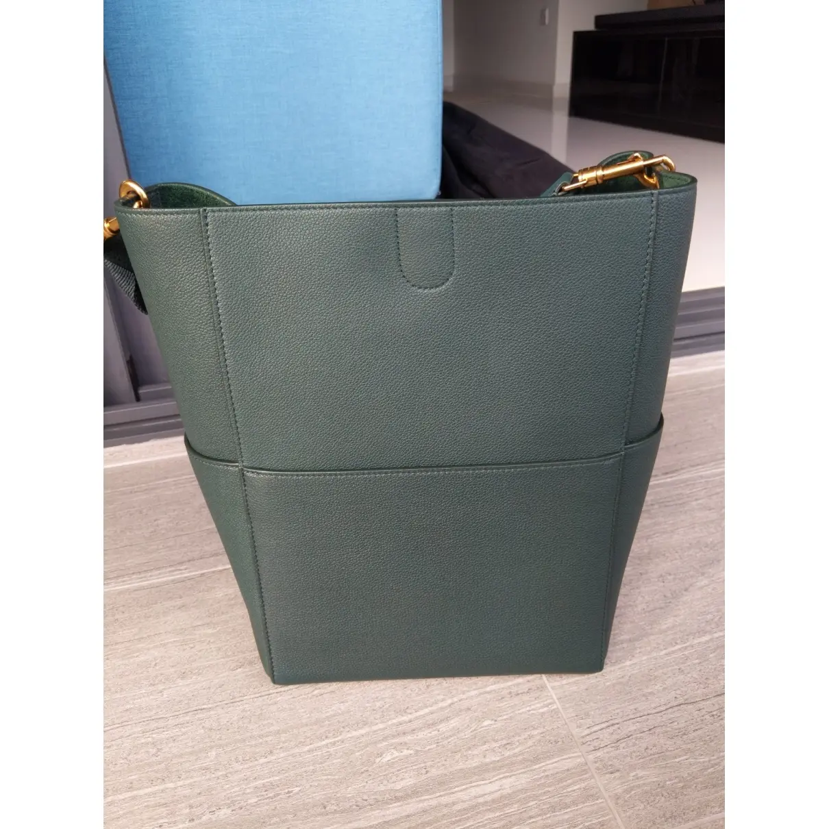 Celine Seau Sangle leather handbag for sale