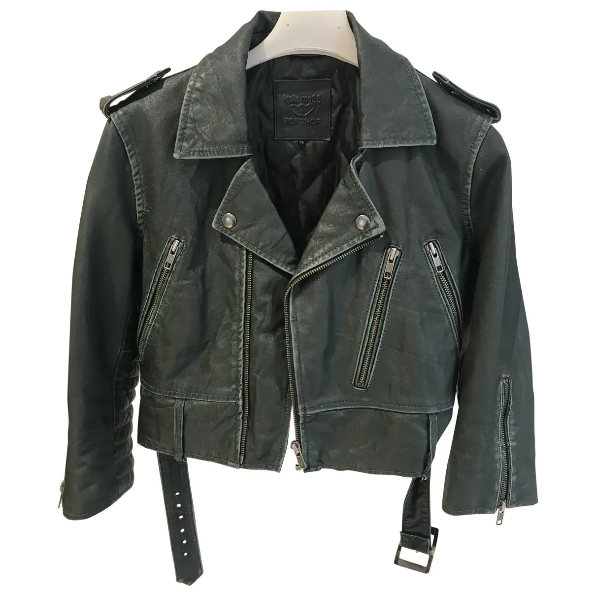 Leather biker jacket Kate Moss For Topshop