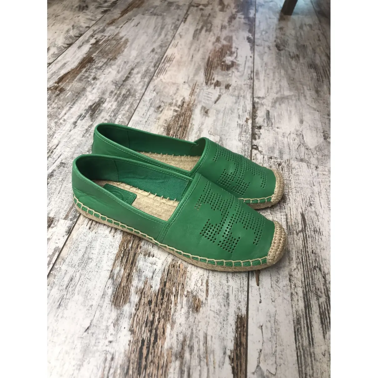 Buy Tory Burch Leather espadrilles online