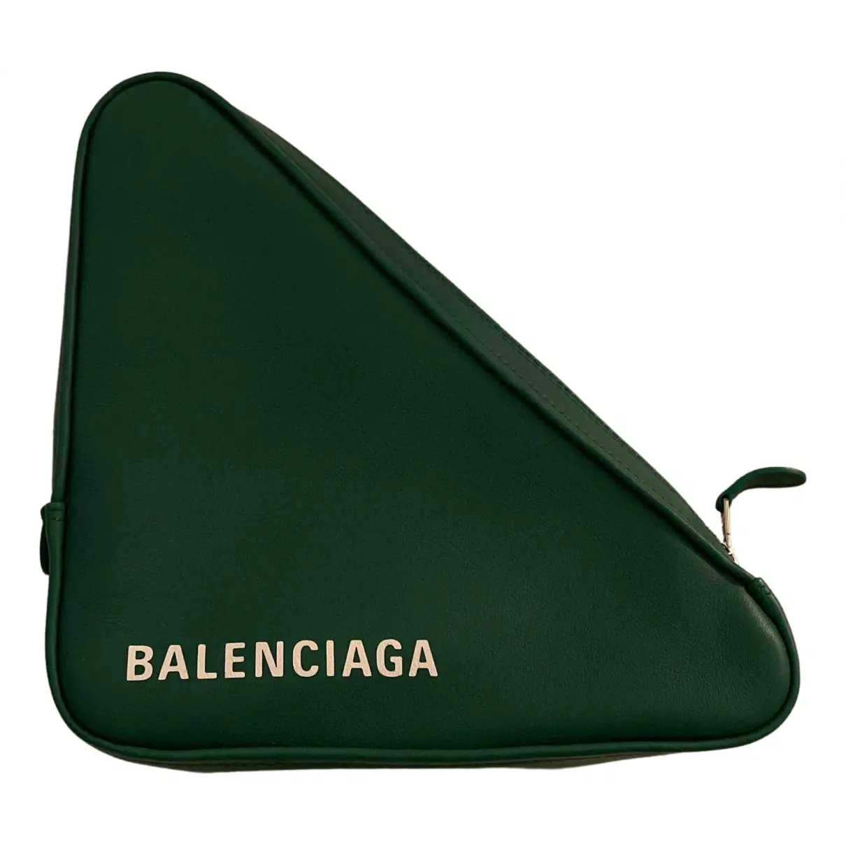Triangle leather clutch bag Balenciaga