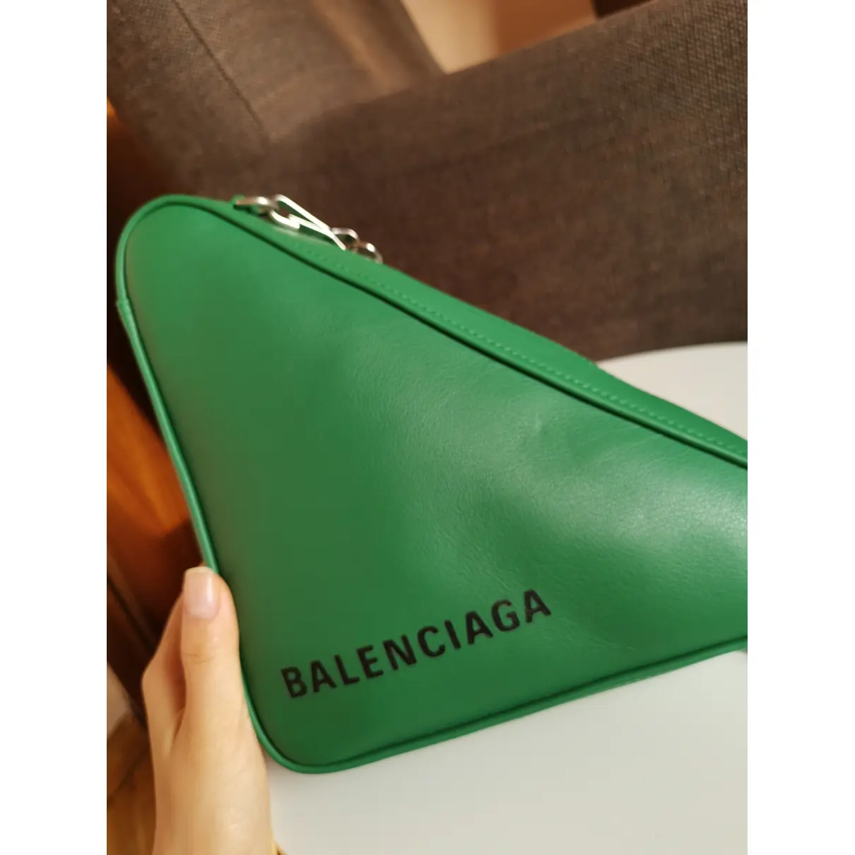 Buy Balenciaga Triangle leather crossbody bag online