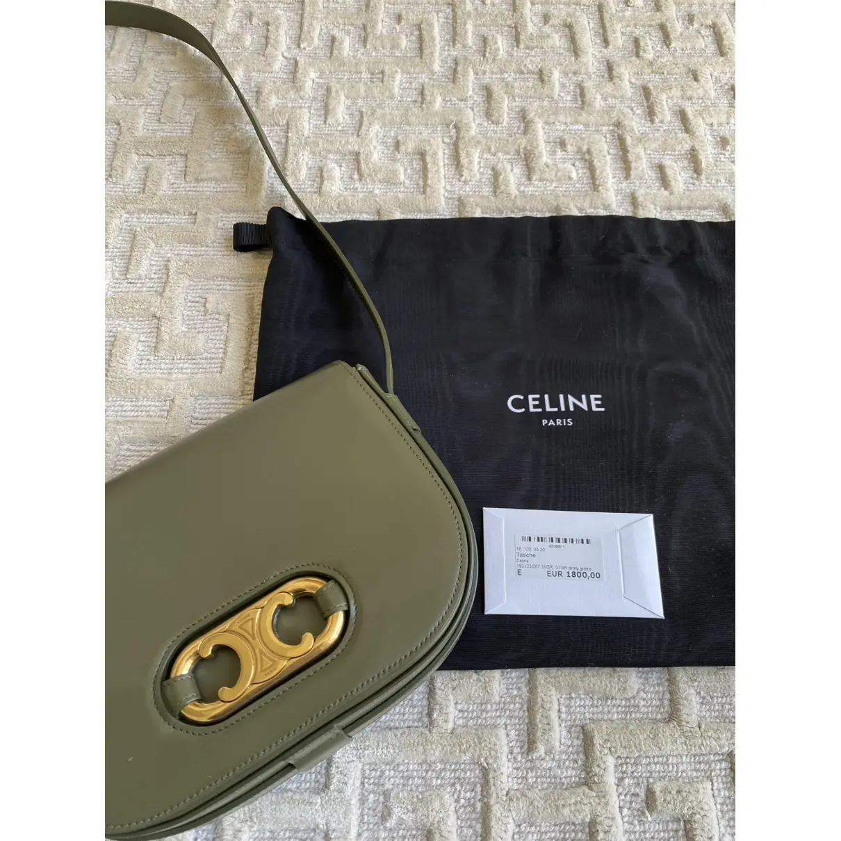 Triomphe Maillon leather crossbody bag Celine
