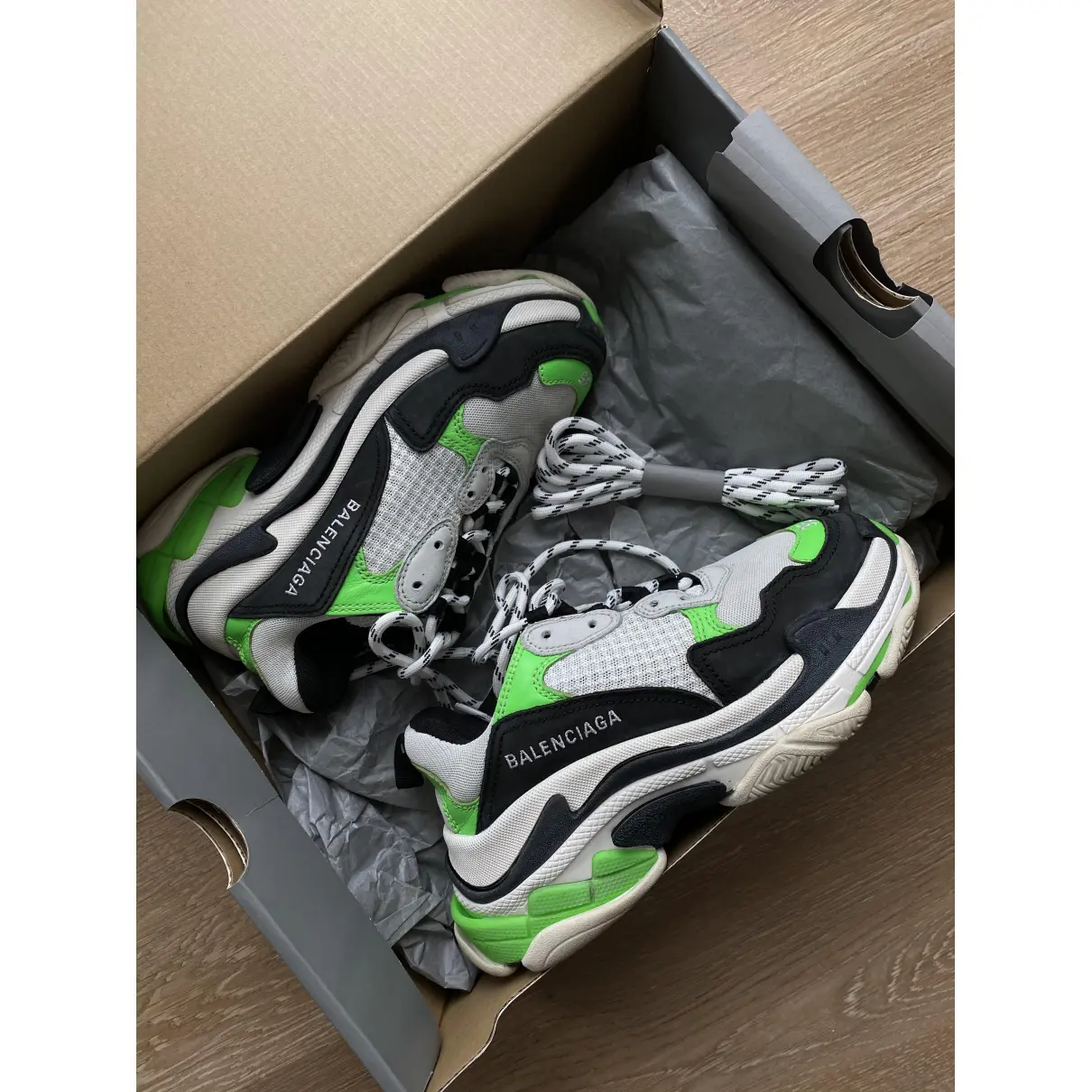 Buy Balenciaga Triple S leather trainers online