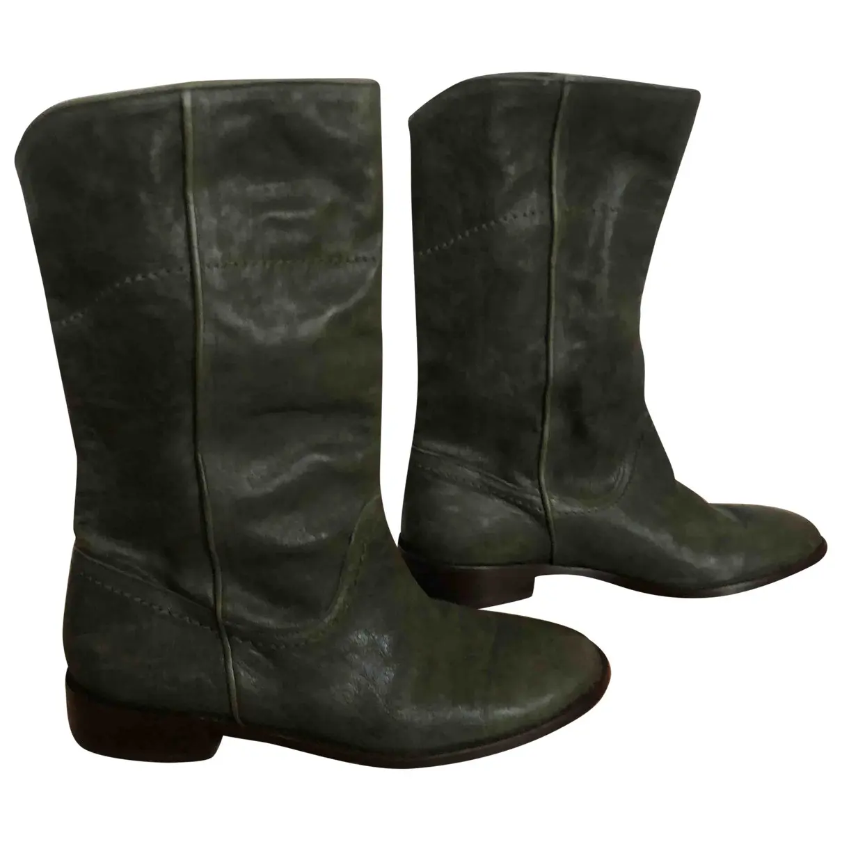 Leather western boots Uterque