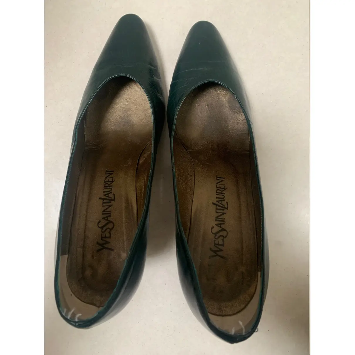 Leather heels Yves Saint Laurent - Vintage