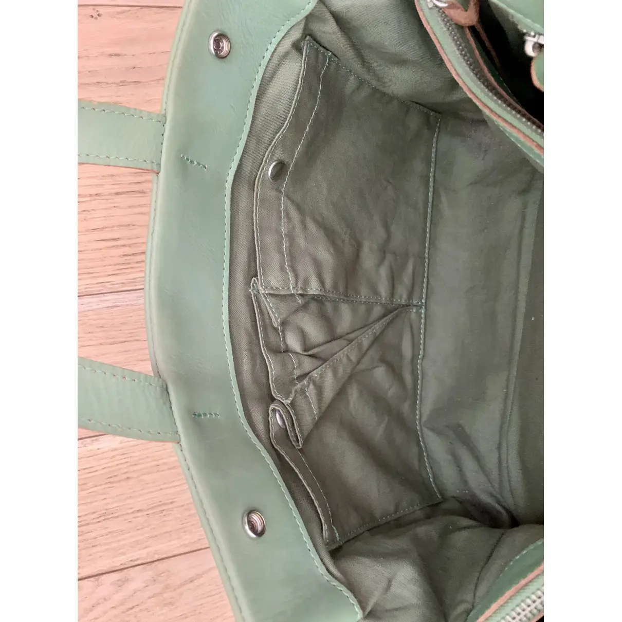 Leather handbag Zucca