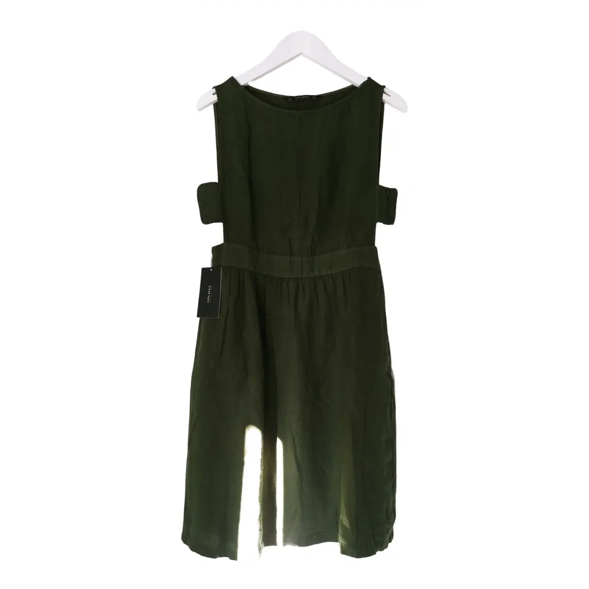 Linen mid-length dress Zara
