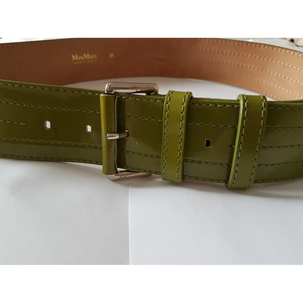 Max Mara Patent leather belt for sale
