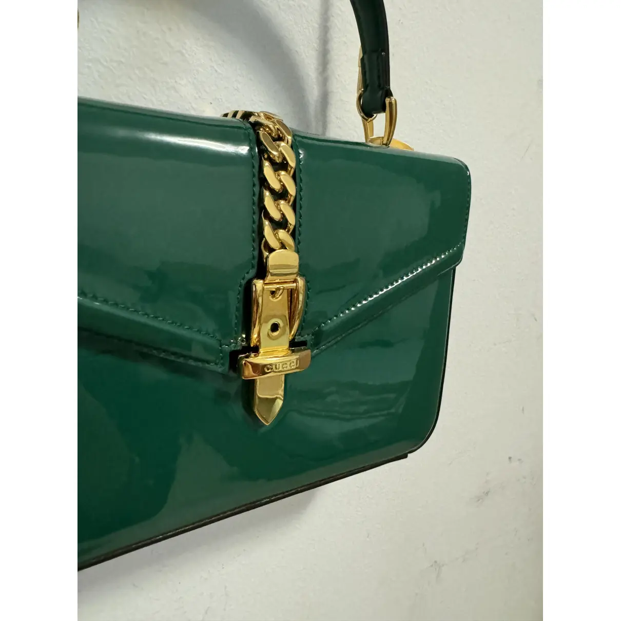 Sylvie 1969 patent leather handbag Gucci - Vintage
