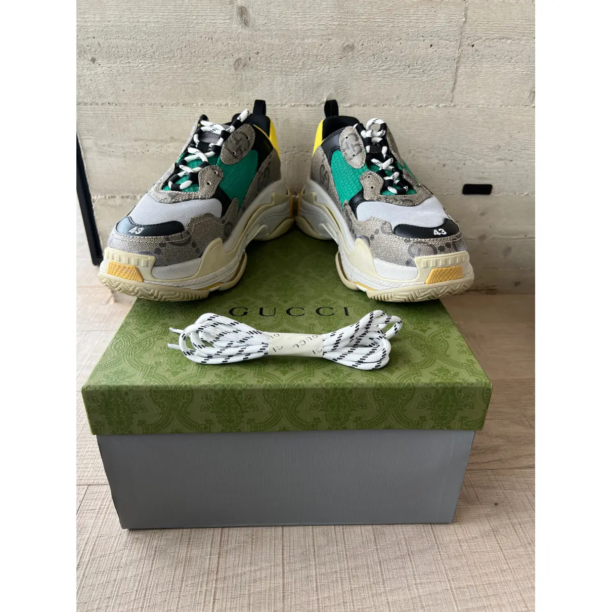 Triple S patent leather low trainers Gucci X Balenciaga