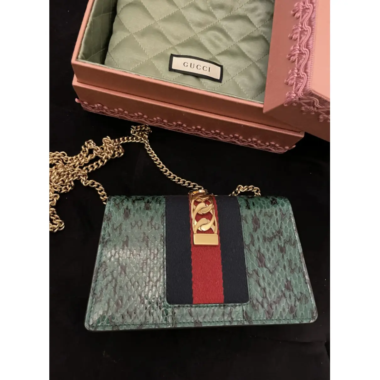 Buy Gucci Sylvie python handbag online