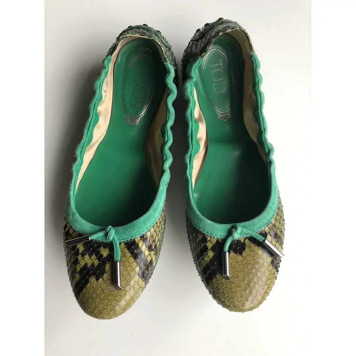 Tod's Python ballet flats for sale