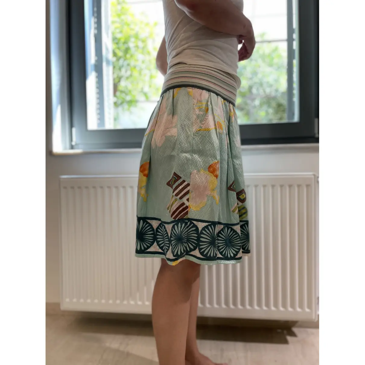 Silk mid-length skirt Essentiel Antwerp