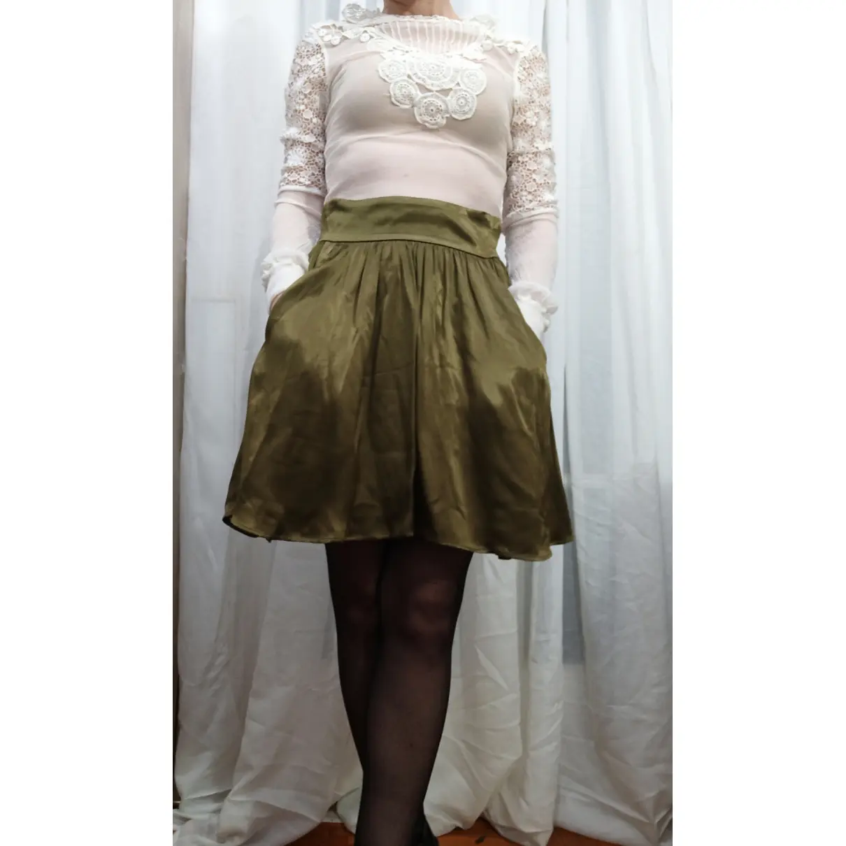 Silk mini skirt Ganni