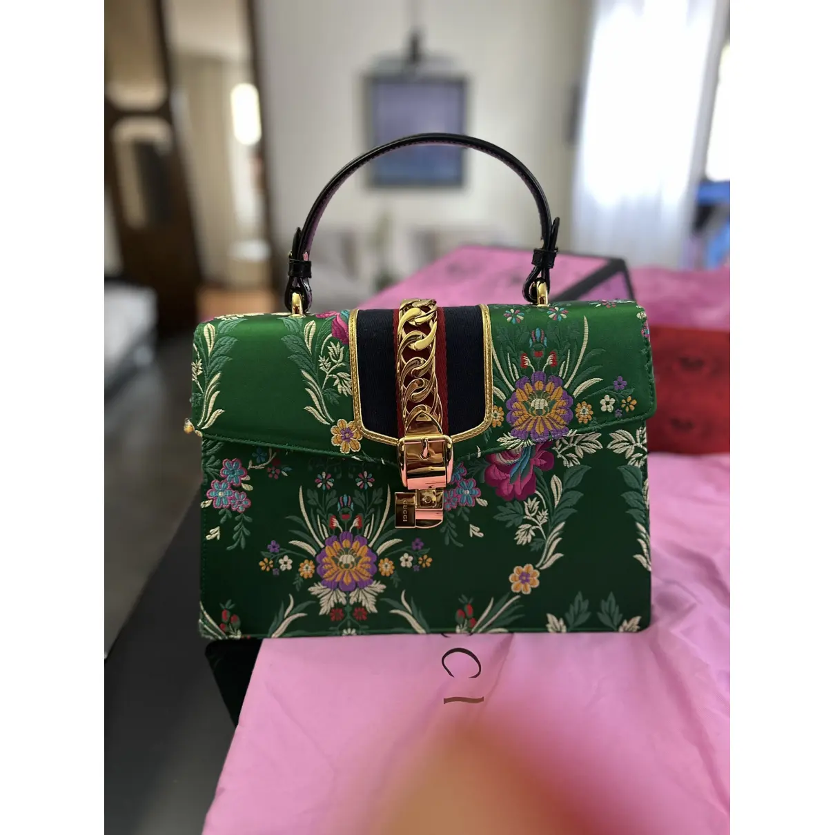 Sylvie silk handbag Gucci