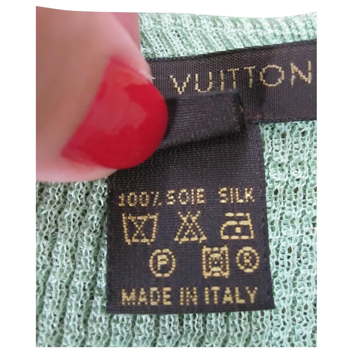 Buy Louis Vuitton Green Silk Top online