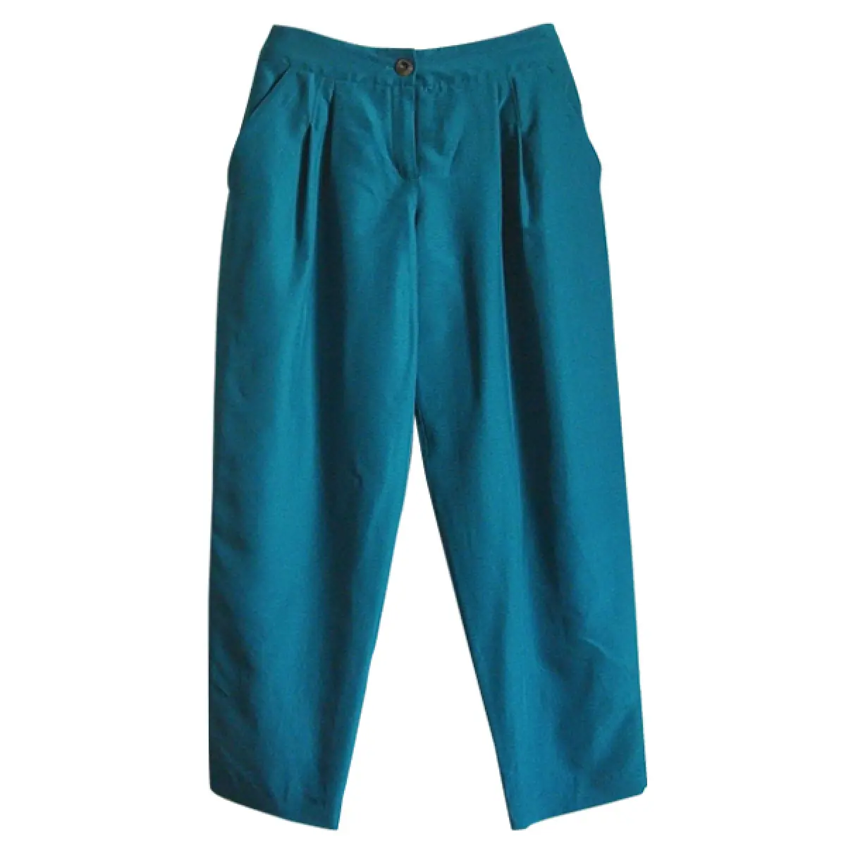 Green Silk Trousers Kenzo